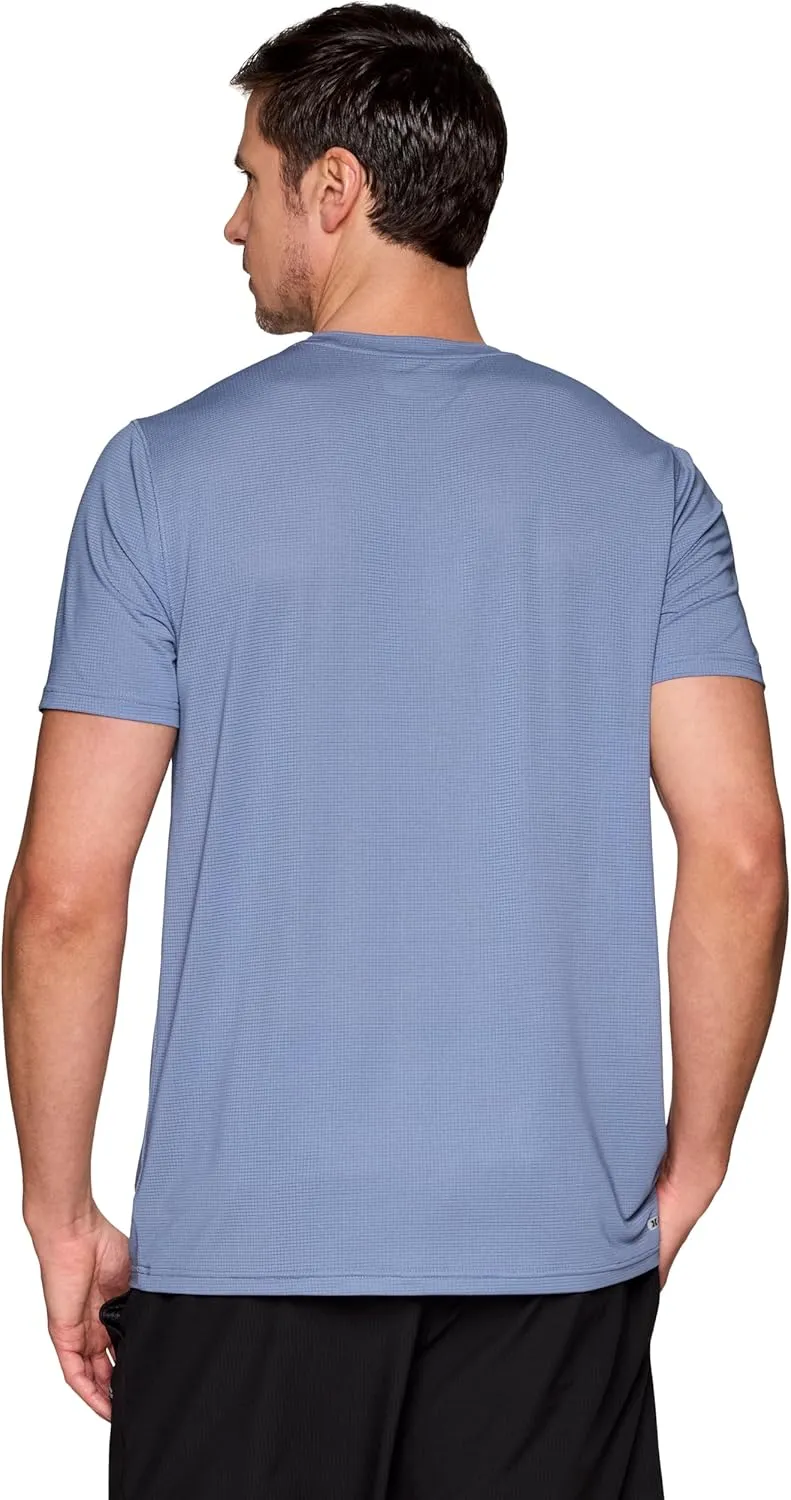 RBX Active Gym Shirt for Men, Short Sleeve Lightweight Stretch Jersey Mesh Quick Drying Crewneck Running Workout T-Shirt