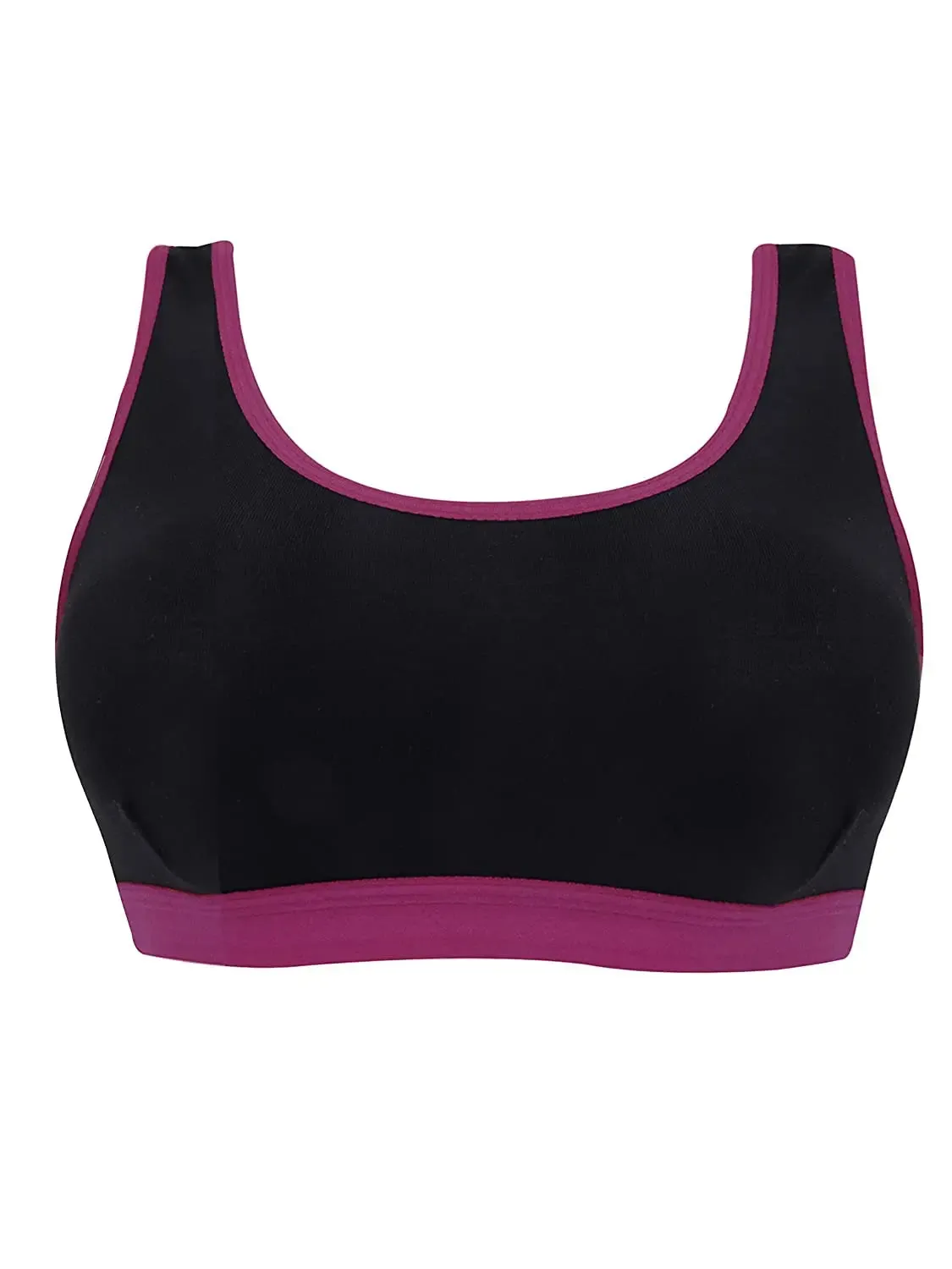 Single-Layer Broad Strap Cotton Yoga Bra | Non-Padded Beginner Bra | Printed & Solid Design