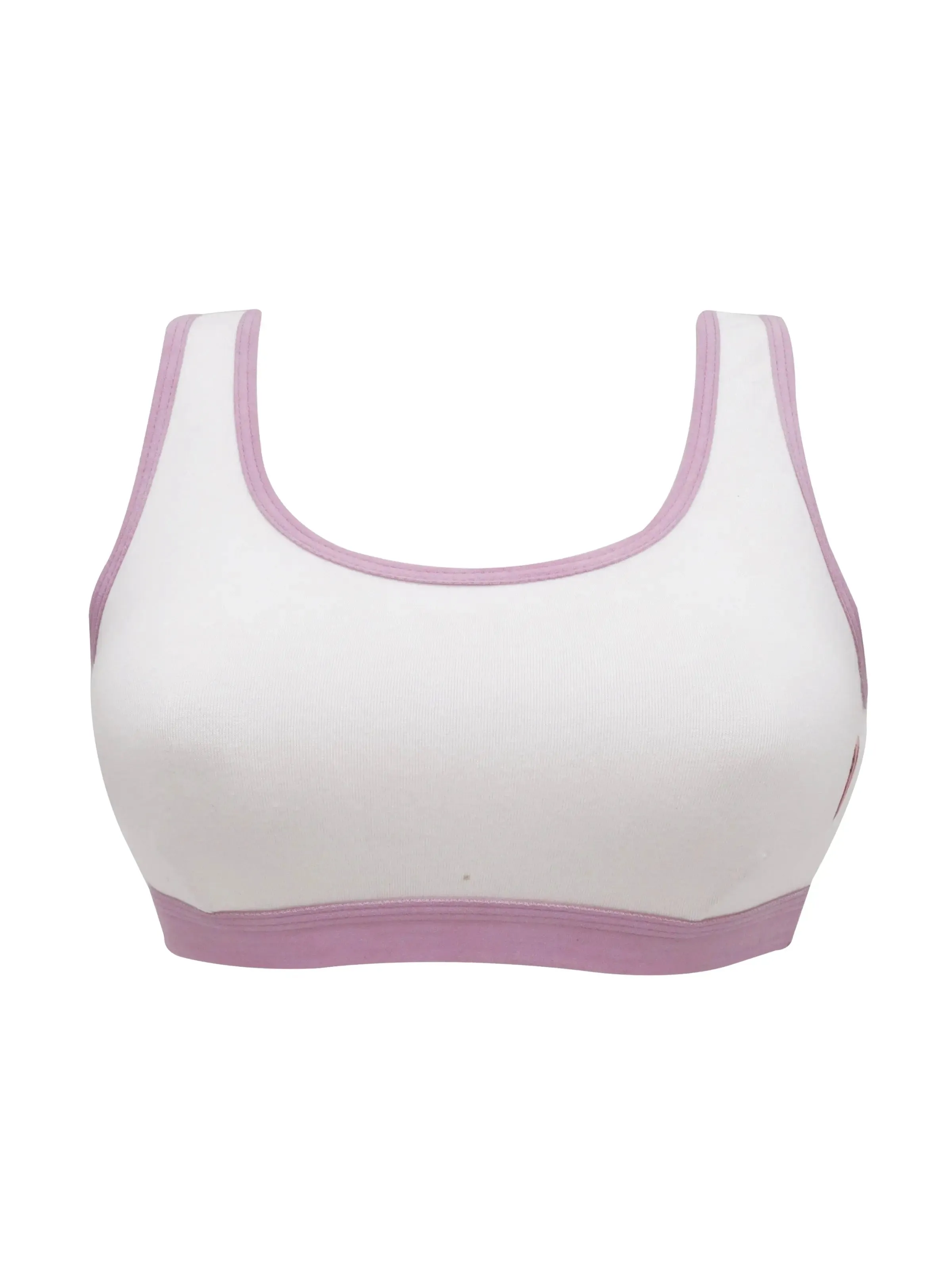 Single-Layer Broad Strap Cotton Yoga Bra | Non-Padded Beginner Bra | Printed & Solid Design