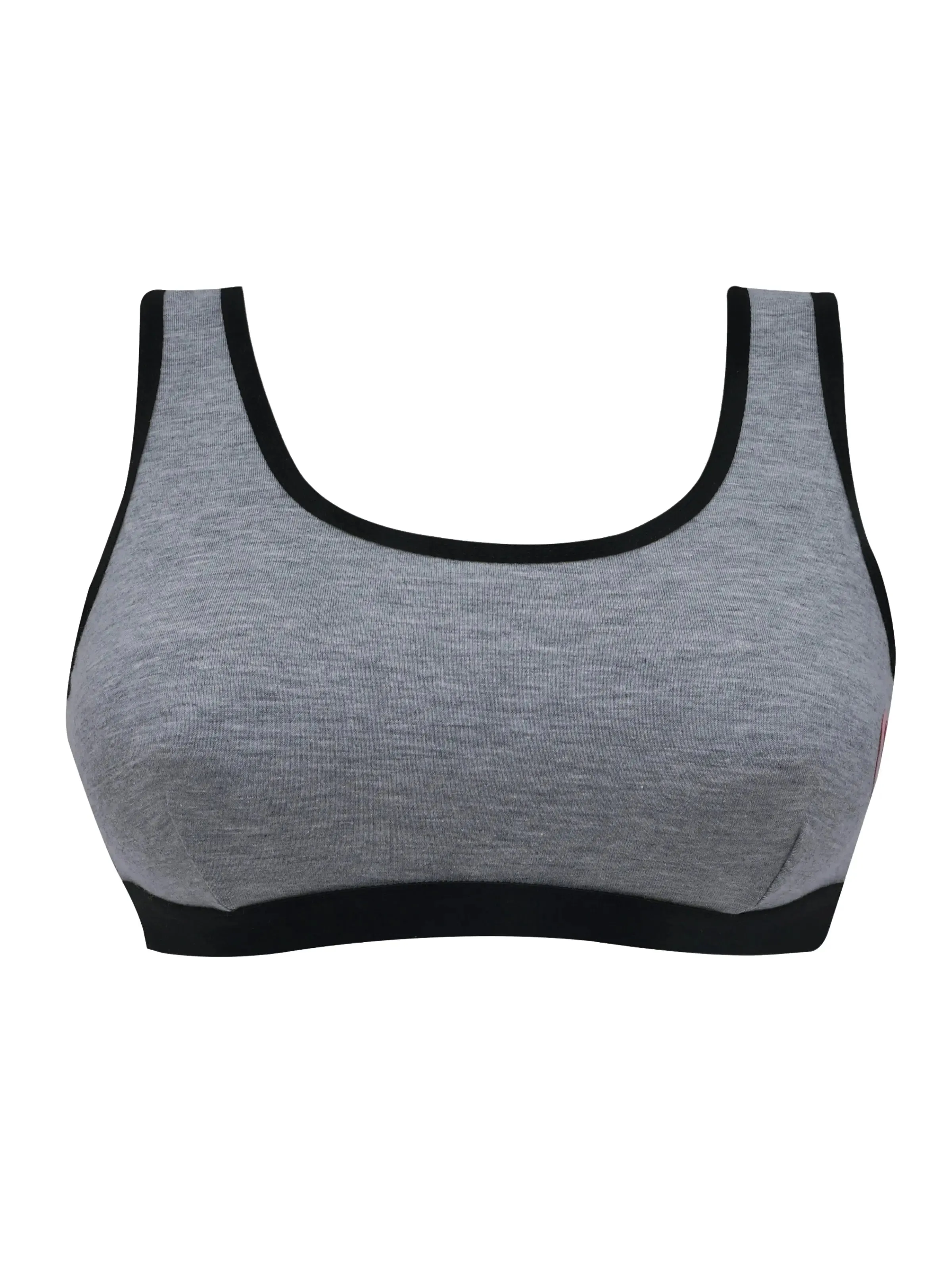Single-Layer Broad Strap Cotton Yoga Bra | Non-Padded Beginner Bra | Printed & Solid Design