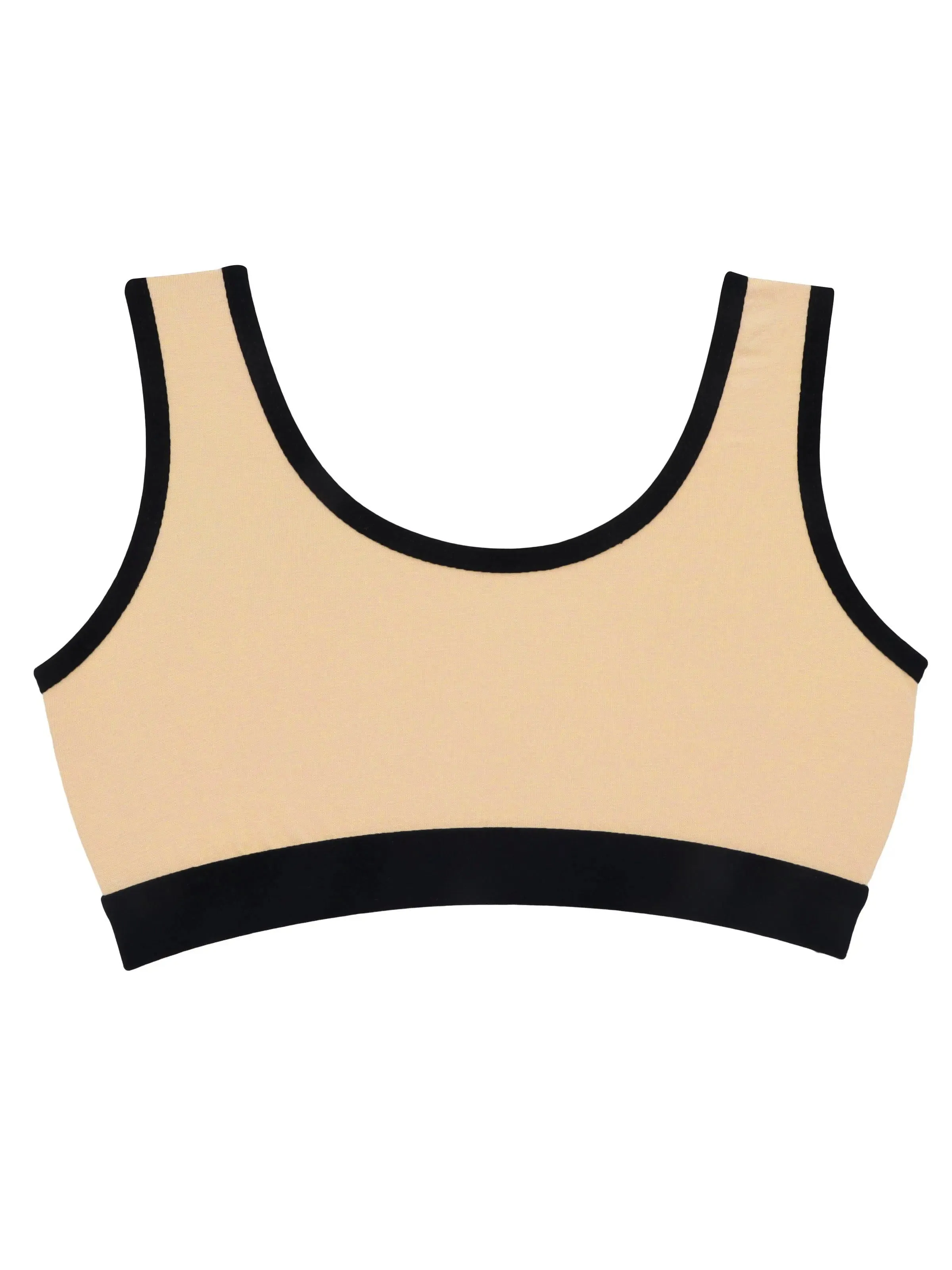 Single-Layer Broad Strap Cotton Yoga Bra | Non-Padded Beginner Bra | Solid & Printed Bra