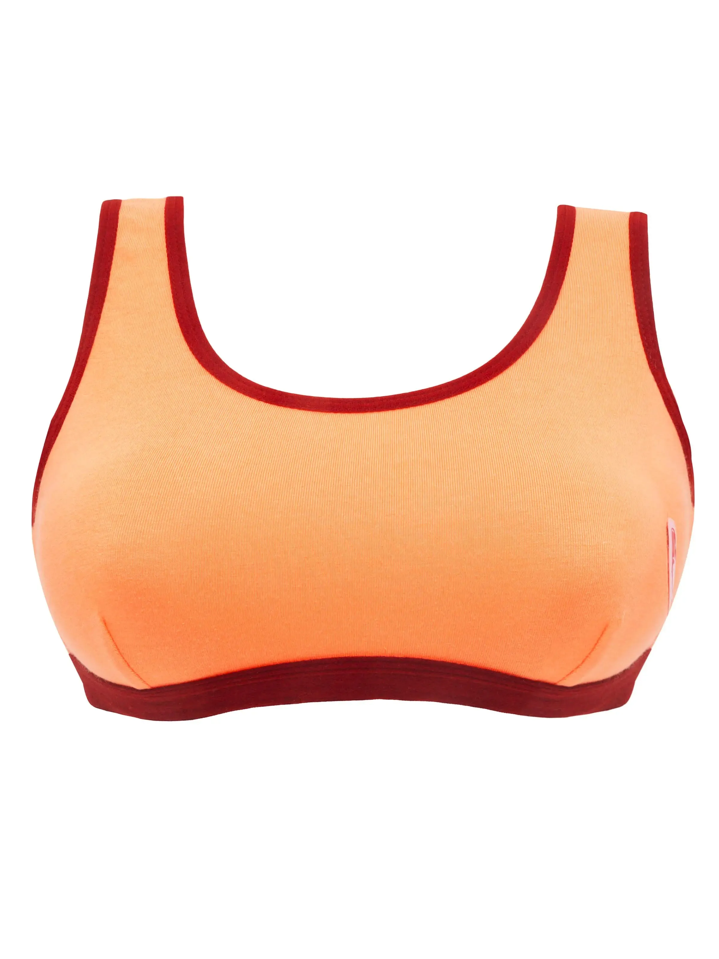 Single-Layer Broad Strap Cotton Yoga Bra | Non-Padded Beginner Bra | Solid & Printed Bra