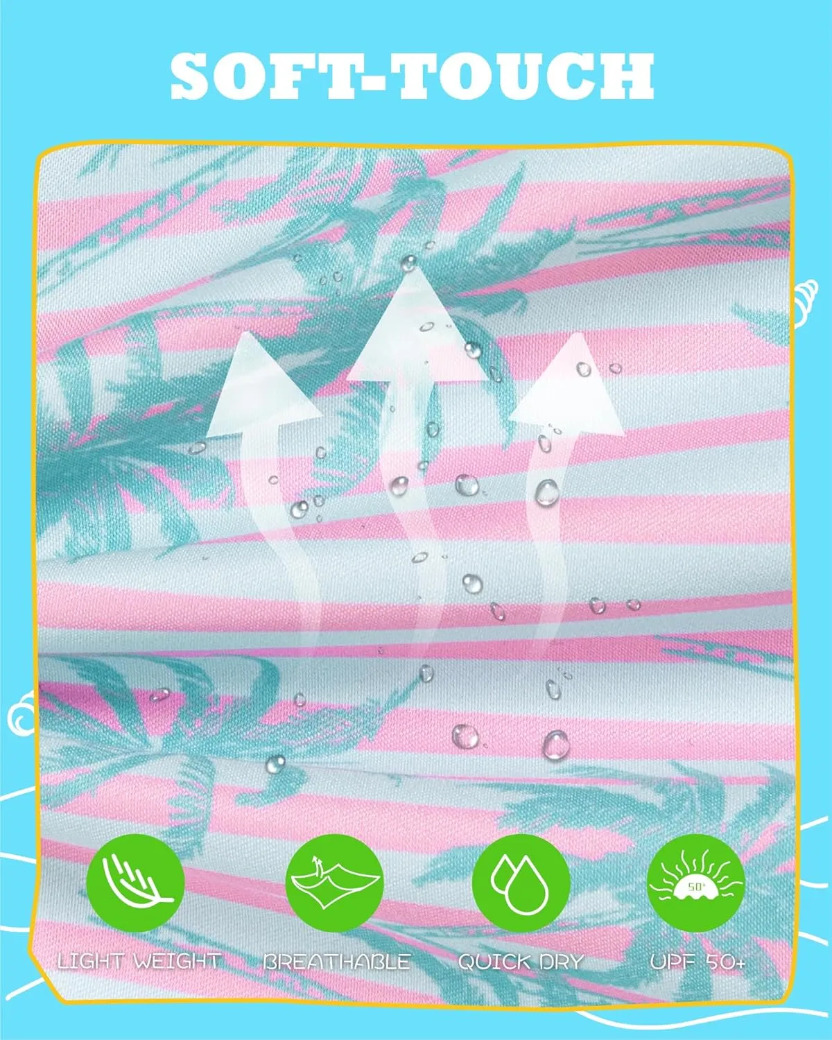 SURF CUZ Boys Swim Trunks Retro Toddler Boy Swimsuit Shorts Quick Dry Swimming Trunks Bathing Suit