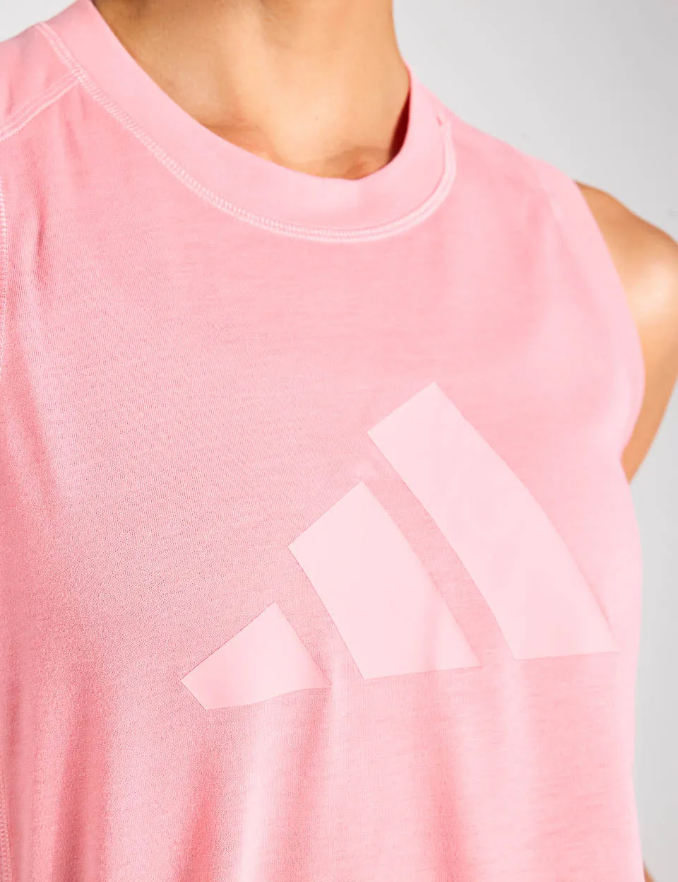Train Essentials Big Performance Logo Training Tank Top - Semi Pink Spark/Pink Spark