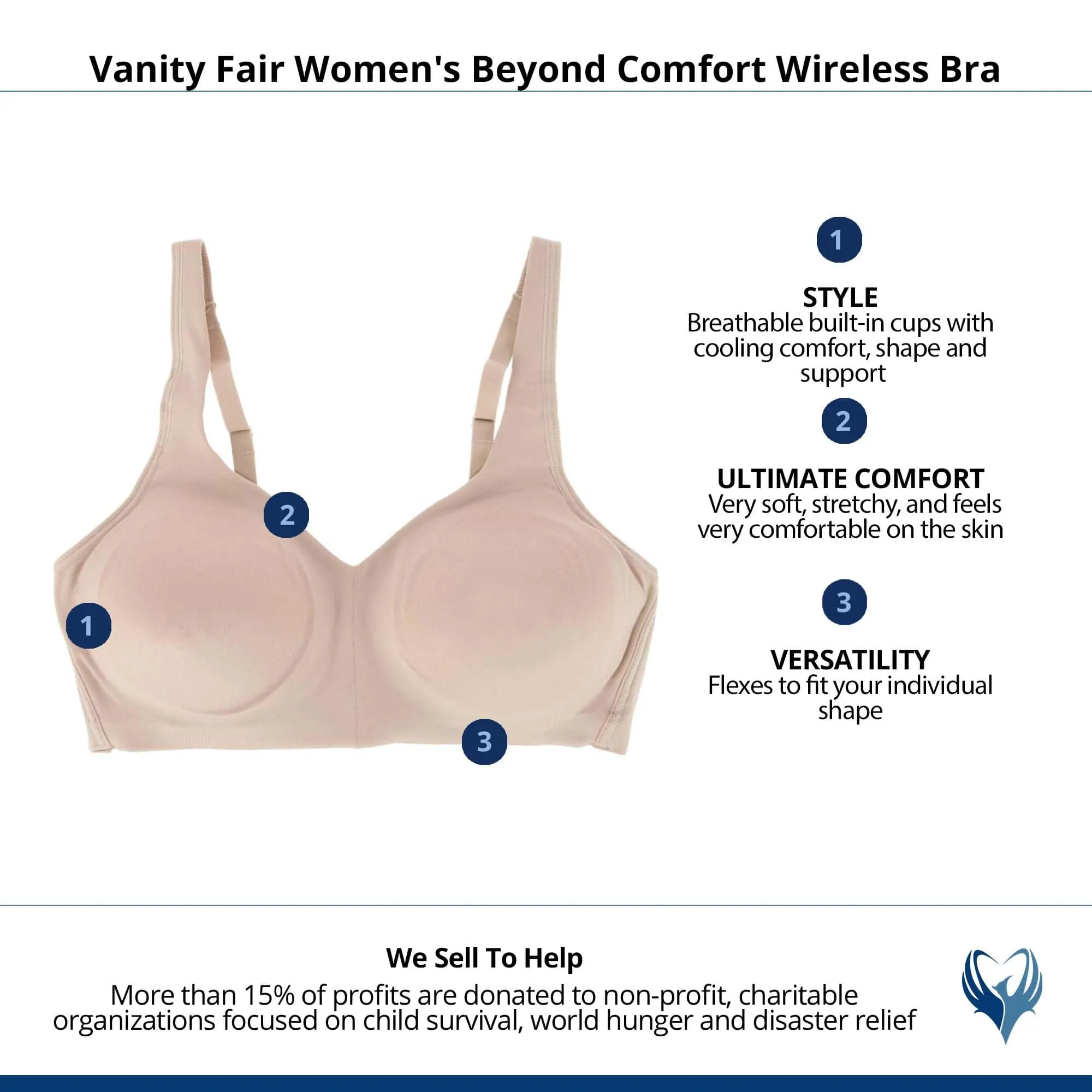 Vanity Fair Women's Beyond Comfort Wireless Bra