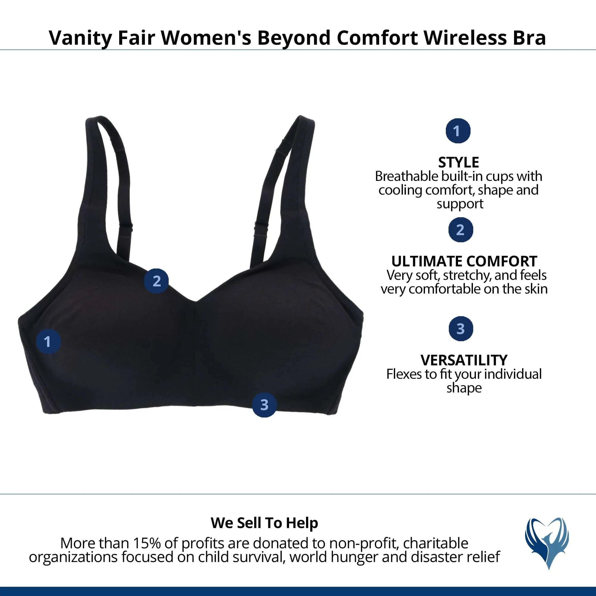 Vanity Fair Women's Beyond Comfort Wireless Bra