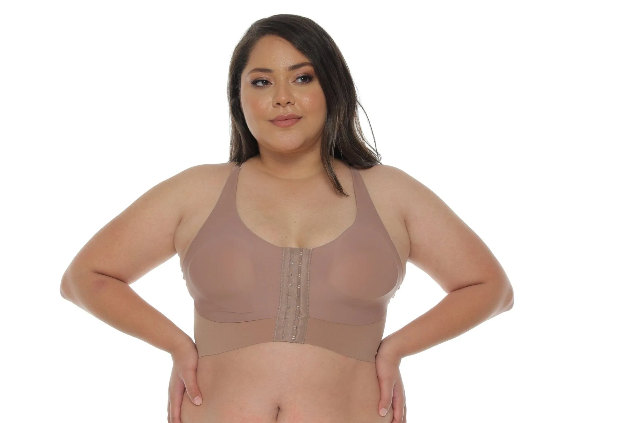 Wireless Seamless Bra with Front Closure Mastopexy