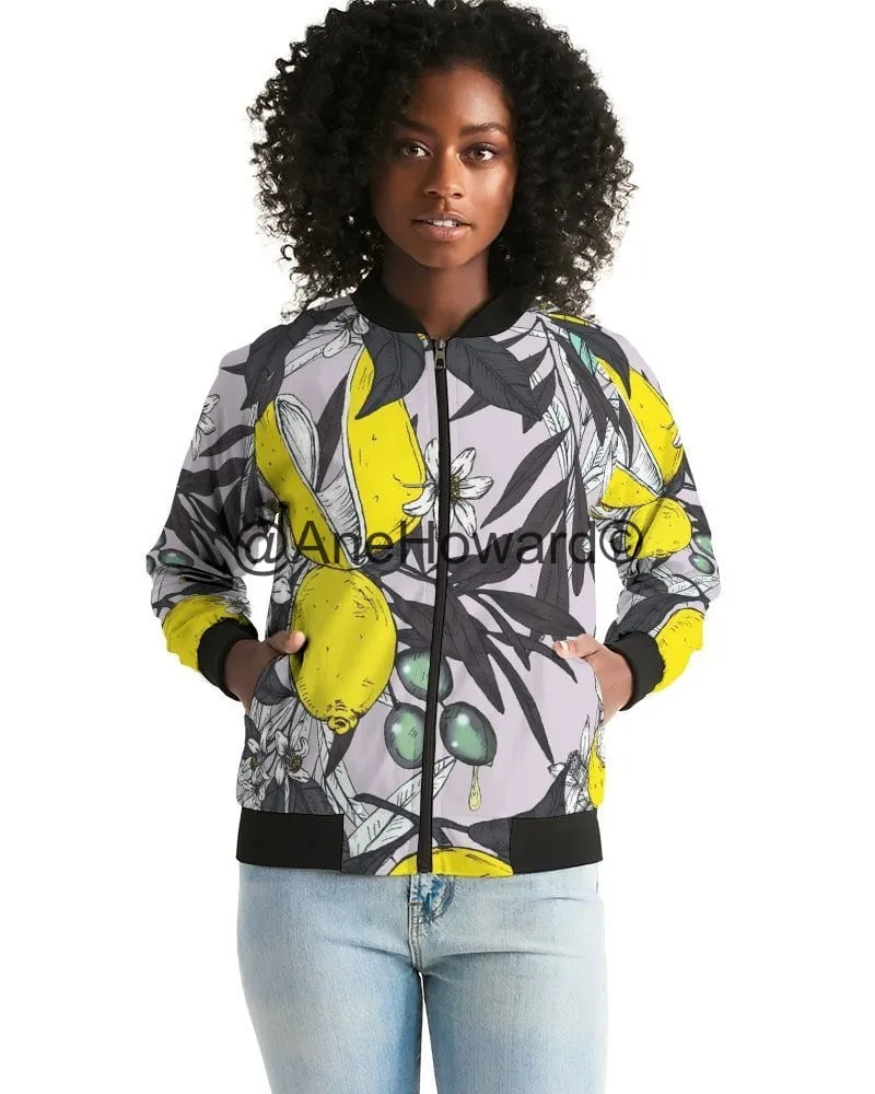 Women's Light Bomber Jacket Lemon Tree