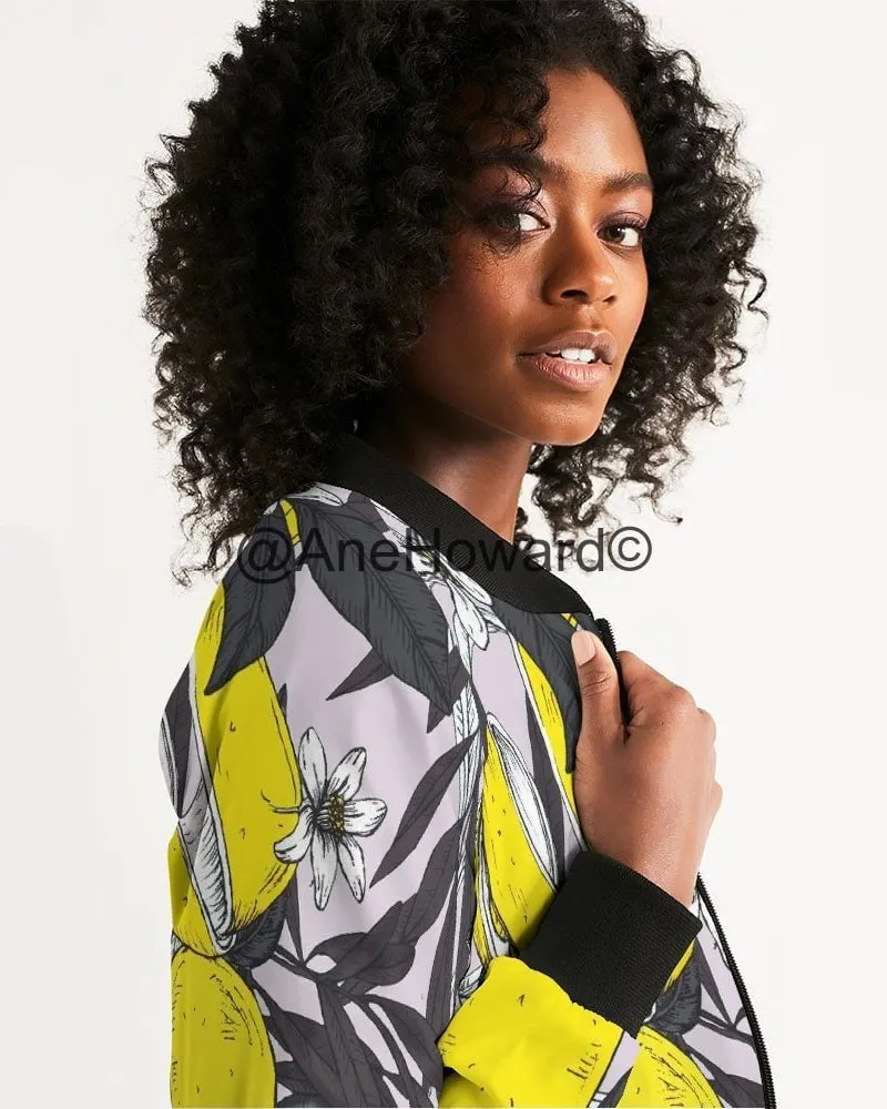 Women's Light Bomber Jacket Lemon Tree