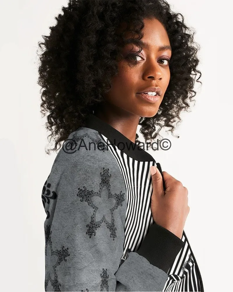 Women's Light Bomber Sport Jacket Zebra