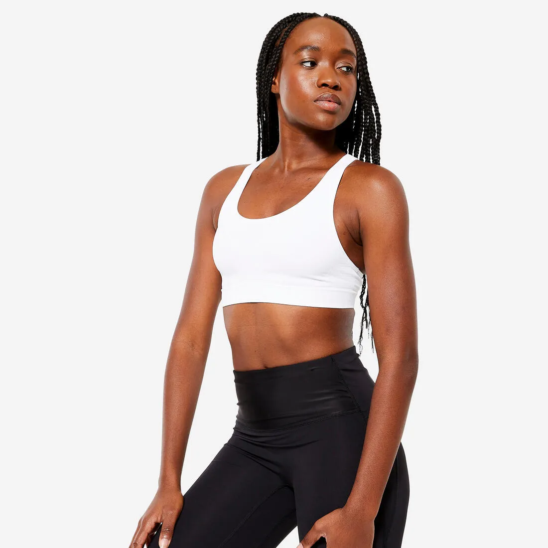 Women's Seamless Muscle Back Medium-Support Sports Bra