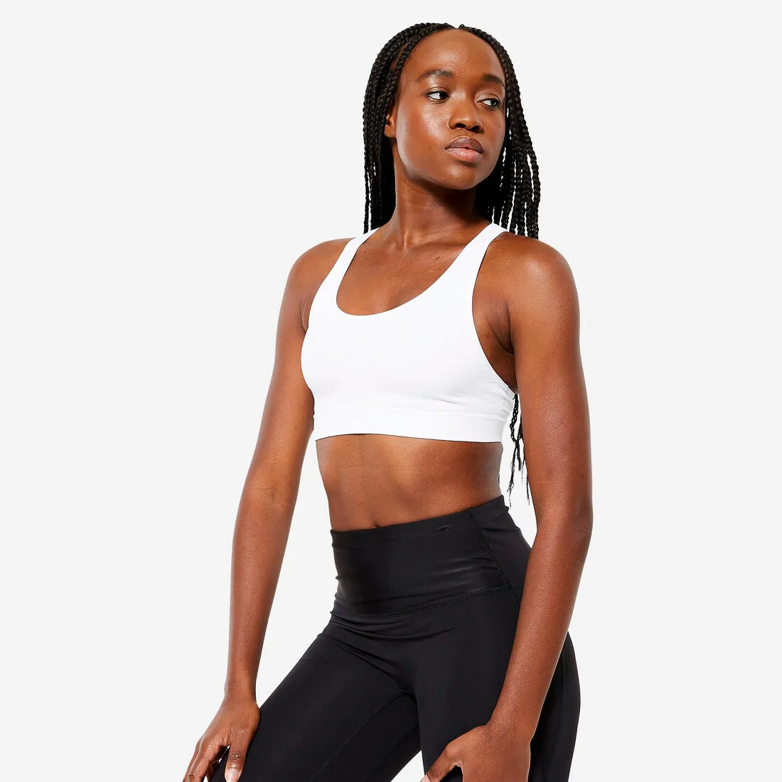 Women's Seamless Muscle Back Medium-Support Sports Bra