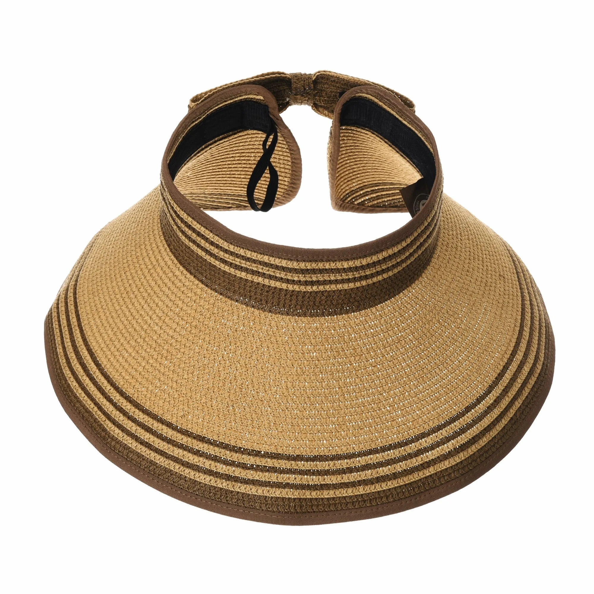Womens Summer Sun Visor Packable Roll-Up Beach Hat SLV1033