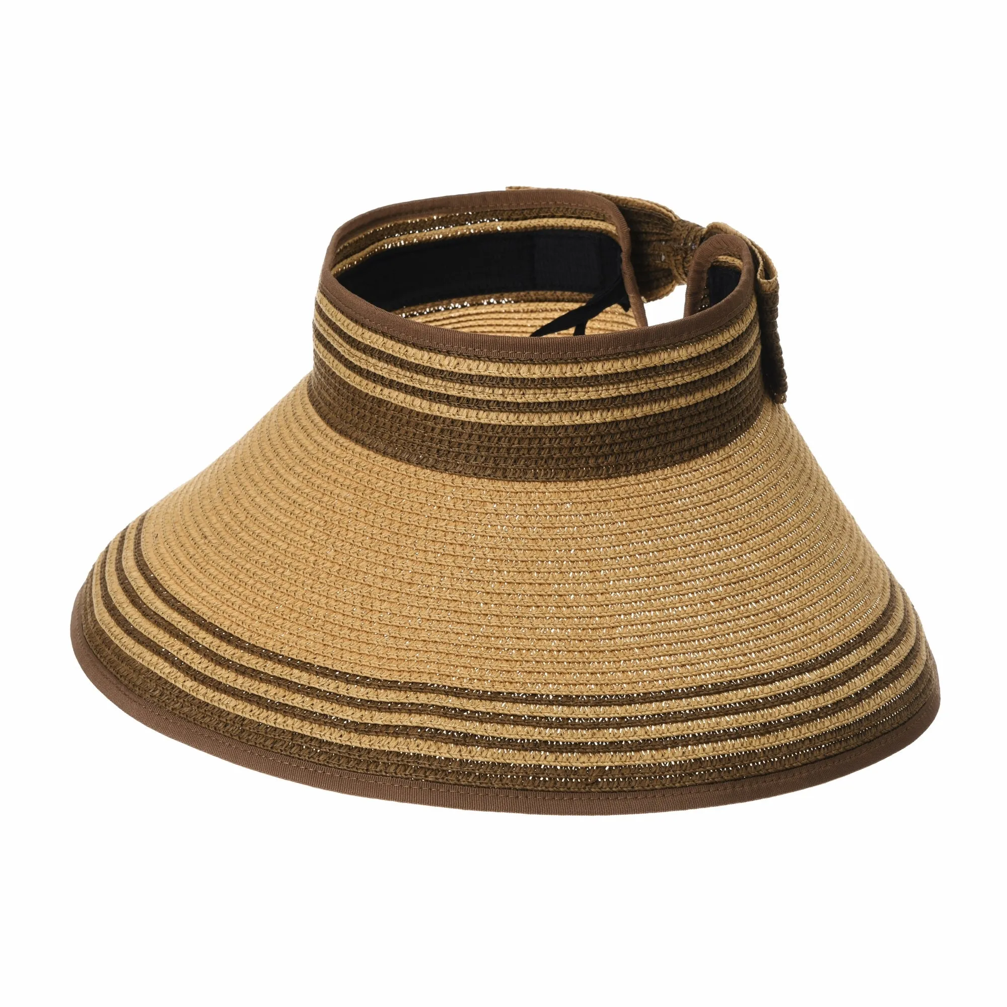 Womens Summer Sun Visor Packable Roll-Up Beach Hat SLV1033