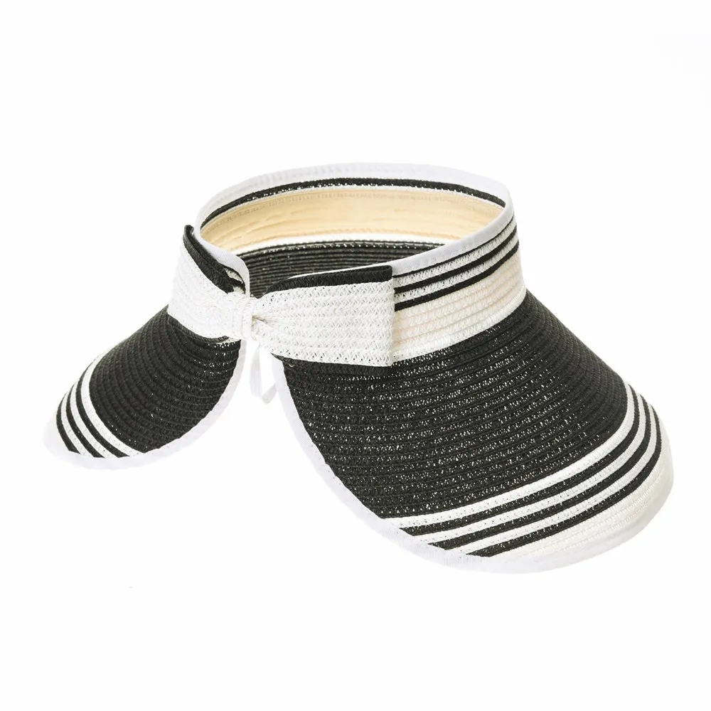 Womens Summer Sun Visor Packable Roll-Up Beach Hat SLV1033