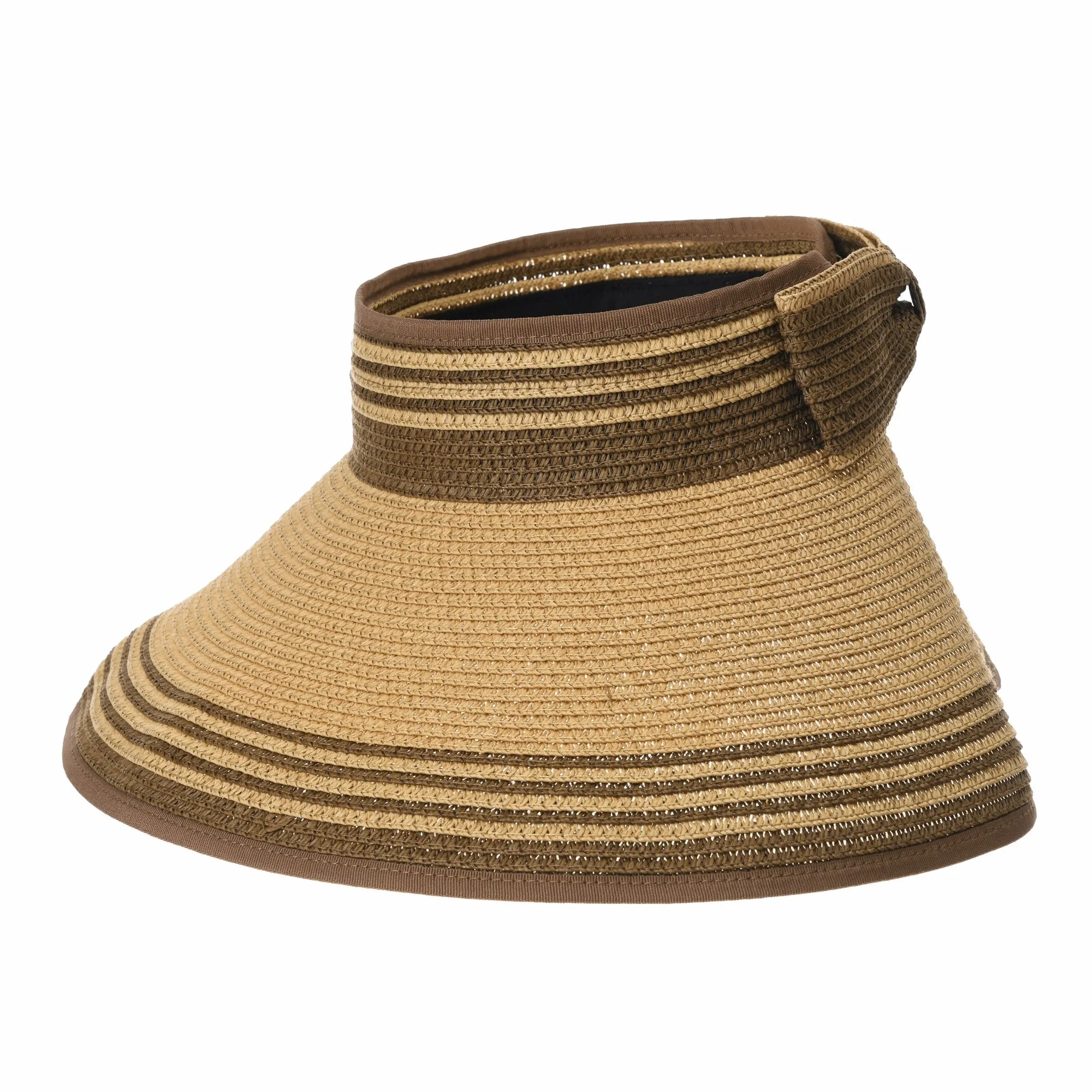 Womens Summer Sun Visor Packable Roll-Up Beach Hat SLV1033