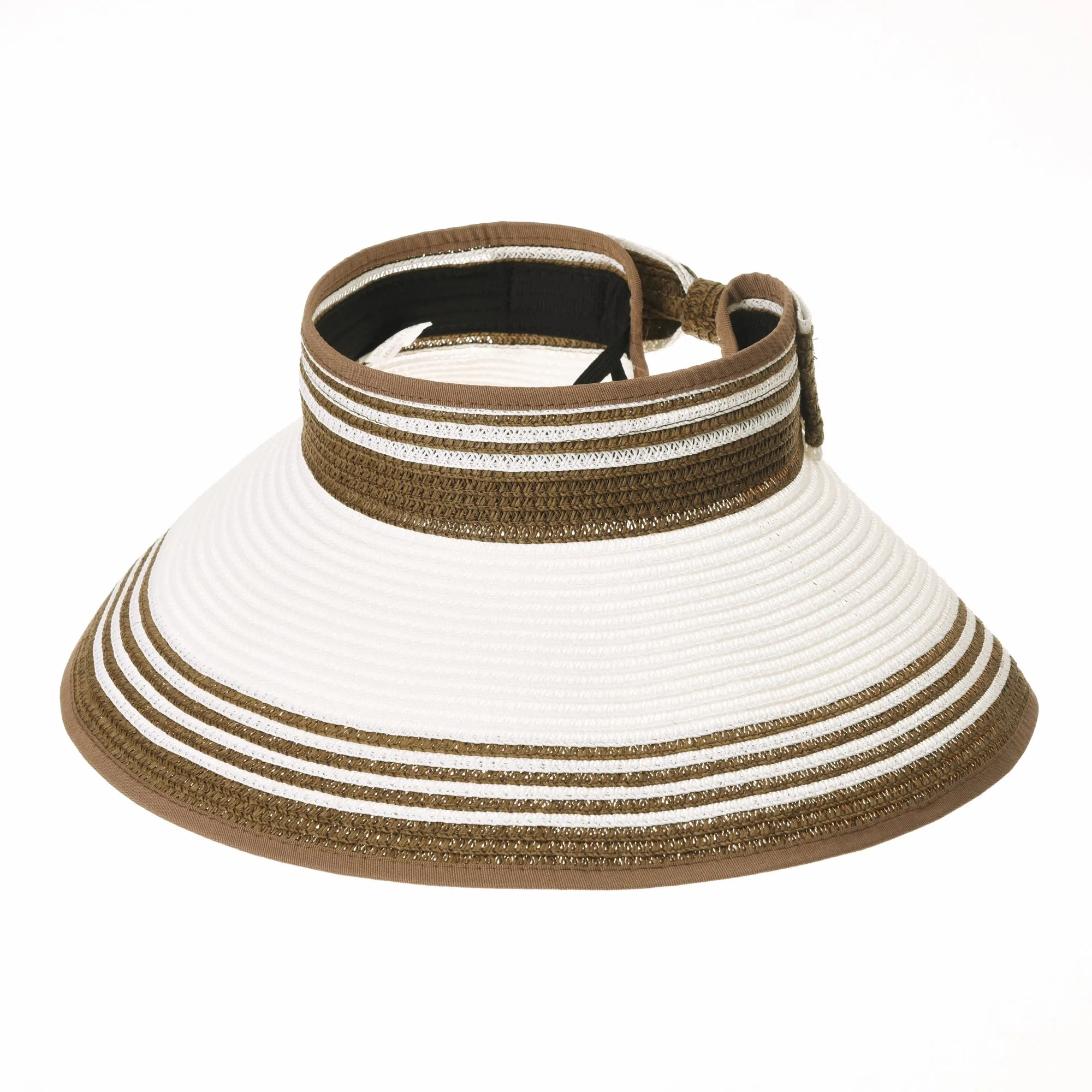 Womens Summer Sun Visor Packable Roll-Up Beach Hat SLV1033