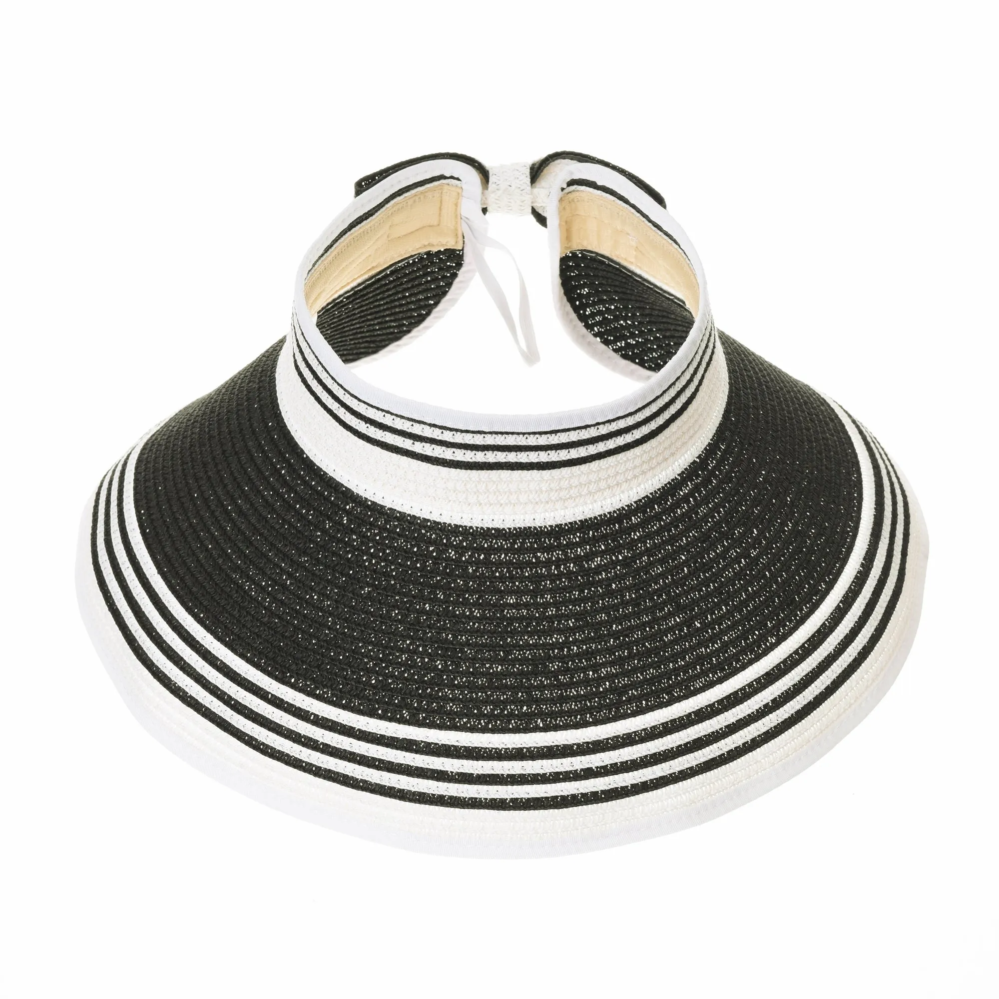 Womens Summer Sun Visor Packable Roll-Up Beach Hat SLV1033