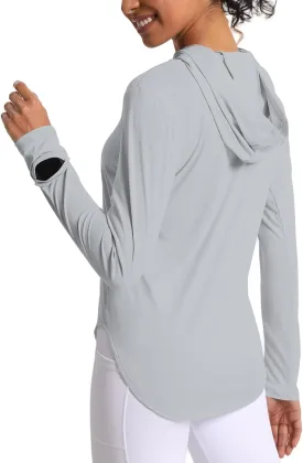 Women's Sun Shirt Hoodie Rash Guard Long Sleeve SPF UV Protection T-Shirts UPF 50  Hiking Quick Dry Lightweight