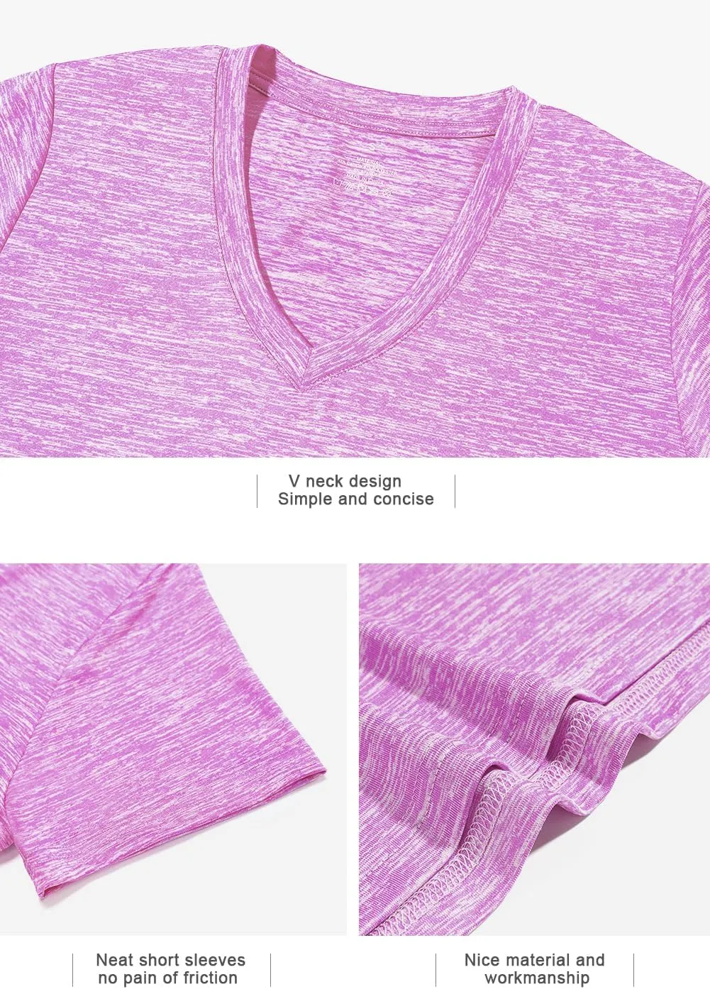 Xelky 3-4 Pack Women's Dry Fit Tshirt Short Sleeve Moisture Wicking Athletic Shirts Sport Activewear Tee V Neck Workout Top