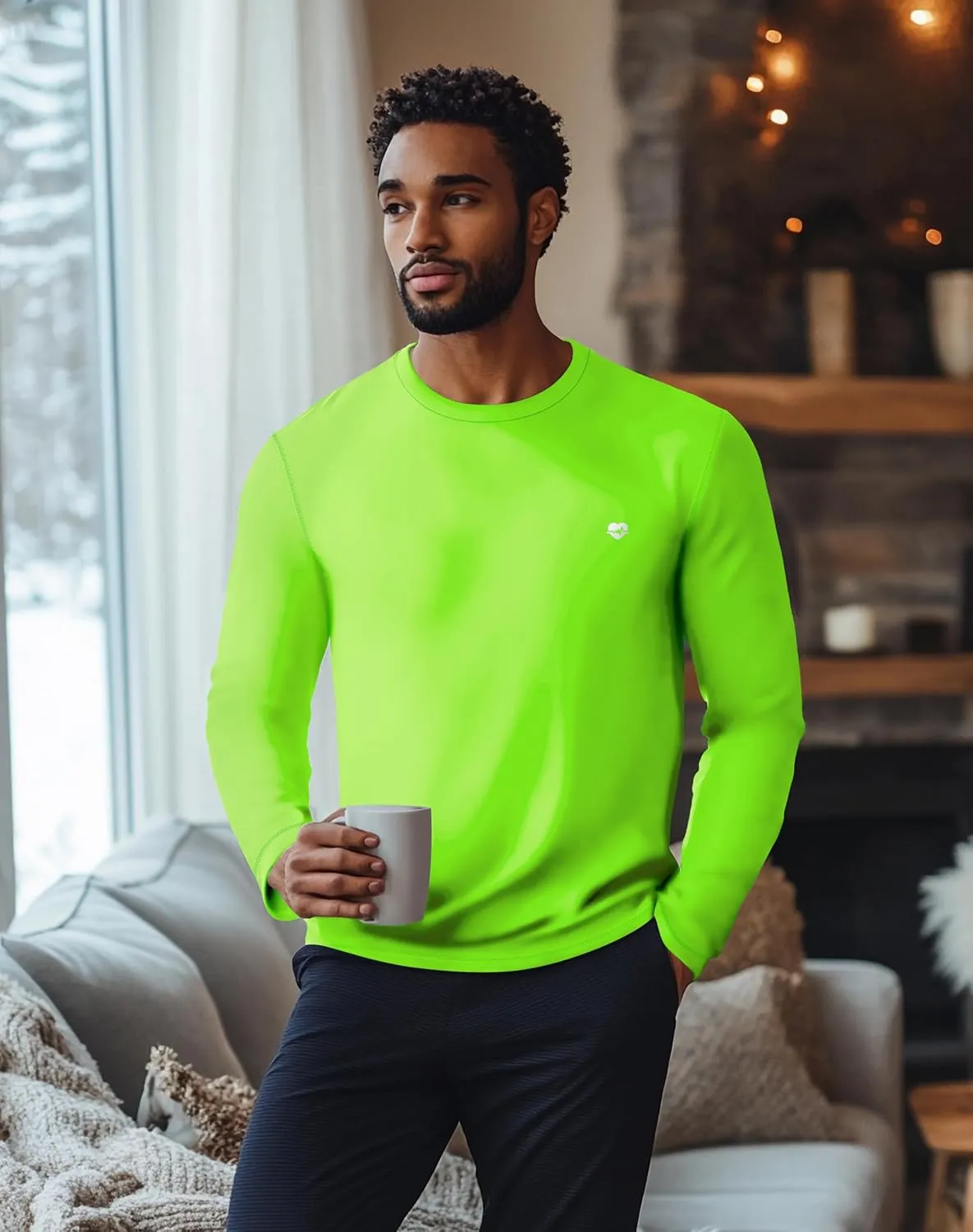 Zengjo Mens Baselayer Shirt Long Sleeve Athletic Running T Shirts Lightweight Undershirt